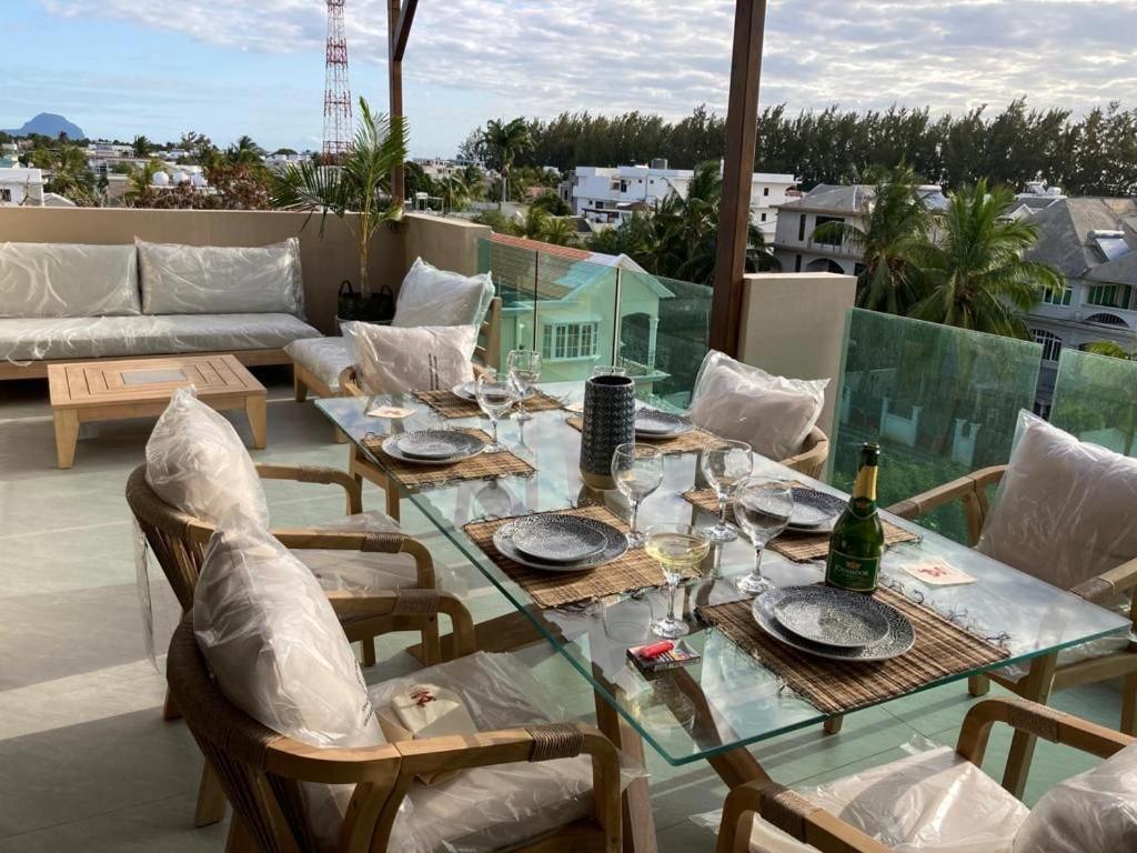 Splendide Penthouse Vue Mer A 5 Mn A Pied De La Plage Flic-en-Flacq Dış mekan fotoğraf